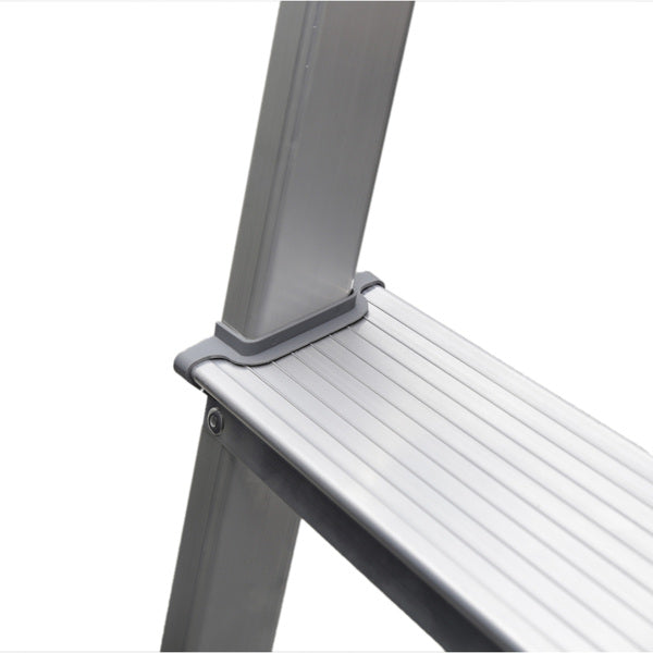 Escada Alumínio 5 Degraus 1,53m 120kg Prata e Vermelho Reisam