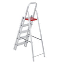 Escada De Alumínio Dupla 5 Degraus Natural 120kg Reisam