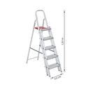 Escada De Alumínio Dupla 5 Degraus Natural 120kg Reisam