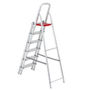 Escada De Alumínio Dupla 6 Degraus Natural 120kg Reisam