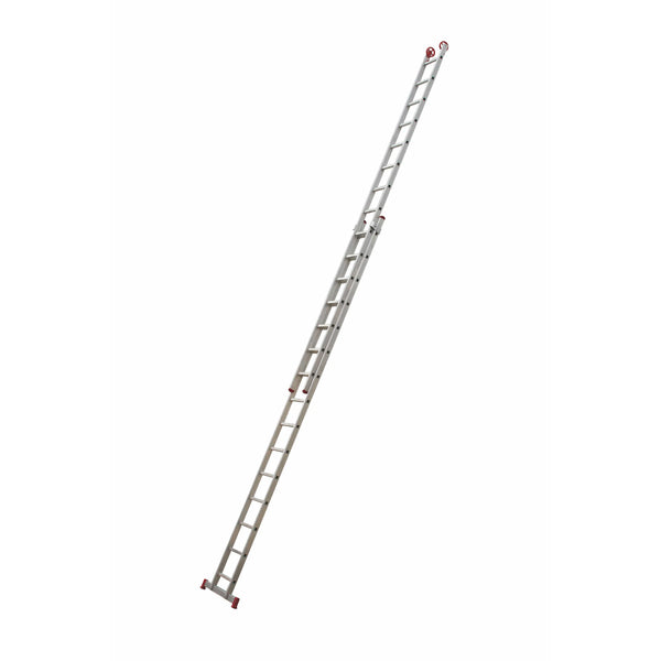 Escada Extensível 15x2 30 Degraus em Alumínio 7,66m Botafogo